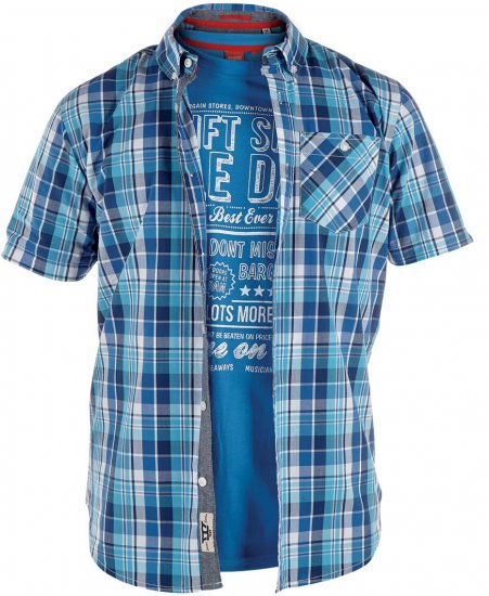 D555 Pearce Tee+Shirt - Herrenhemden in großen Größen - Herrenhemden in großen Größen