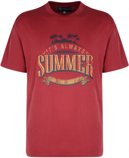 Kam Jeans Summer Beach 2-pack T-shirt - Herren-T-shirts - Herren-T-Shirts in großen Größen