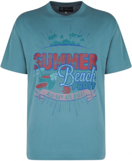 Kam Jeans Summer Beach 2-pack T-shirt - Herren-T-shirts - Herren-T-Shirts in großen Größen