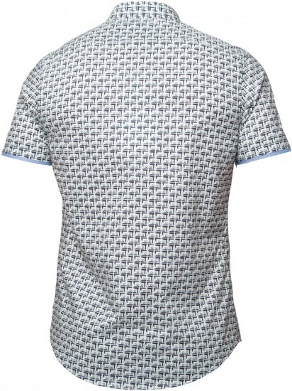 Mish Mash Tadley Mint-Navy - Herrenhemden - Herrenhemden in großen Größen