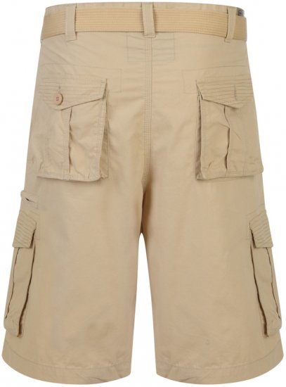 Kam Jeans Belted Cargo Shorts Stone - Herrenshorts - Herrenshorts in großen Größen