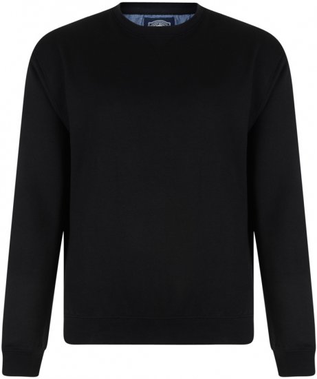 Kam Jeans Sweatshirt Schwarz - Herren-sweater und -hoodies - Herren-Sweater und -Hoodies in großen Größen