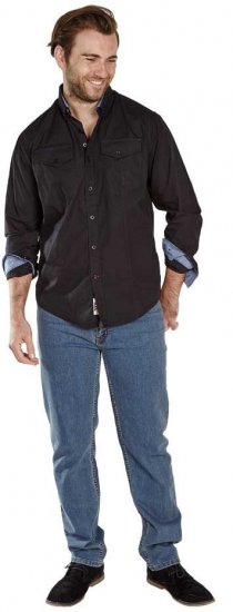 D555 LIONEL Fashion Pockets Long Sleeve Shirt - Herrenhemden - Herrenhemden in großen Größen