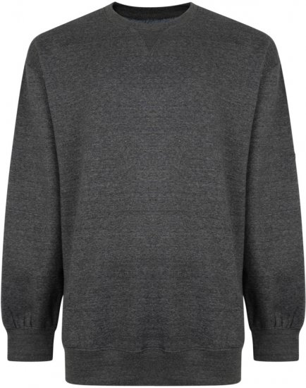 Kam Jeans Sweatshirt Charcoal - Herren-Sweater und -Hoodies in großen Größen - Herren-Sweater und -Hoodies in großen Größen