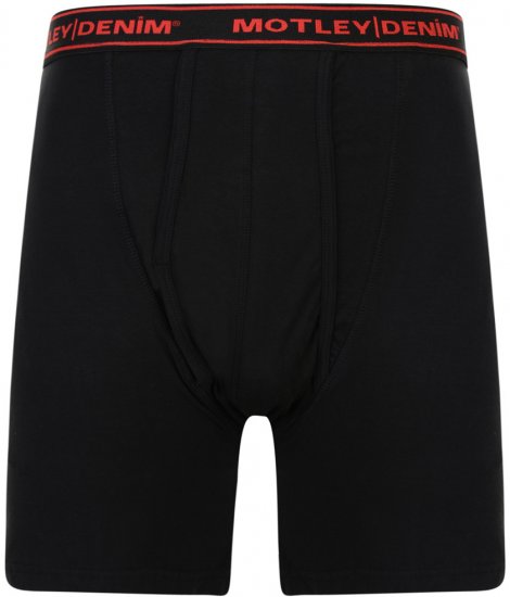 Motley Denim Boxershorts Schwarz 2-pack - Herrenunterwäsche & bademode - Herrenunterwäsche & Bademode in großen Größen