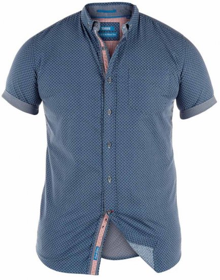 D555 Davion Blue/Navy Shirt - Herrenhemden in großen Größen - Herrenhemden in großen Größen