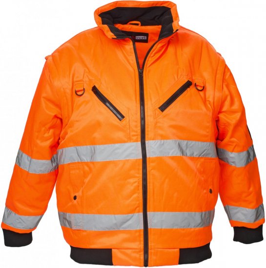 Marc & Mark Hi-Vis Work-jacket/vest Orange - Herren Arbeitskleidung Große Größen - Herren Arbeitskleidung Große Größen
