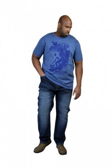 D555 CLAYTON Honolua Bay T-shirt Denim Marl - Herren-T-shirts - Herren-T-Shirts in großen Größen