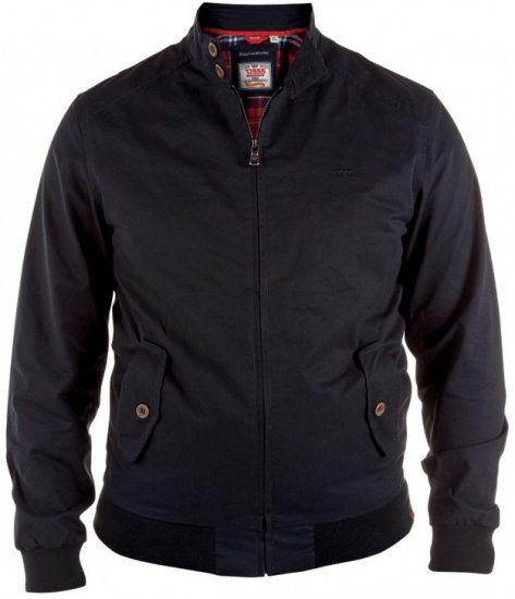 D555 Windsor Cotton Harrington Jacket Navy - Herren Jacken in großen Größen - Herren Jacken in großen Größen