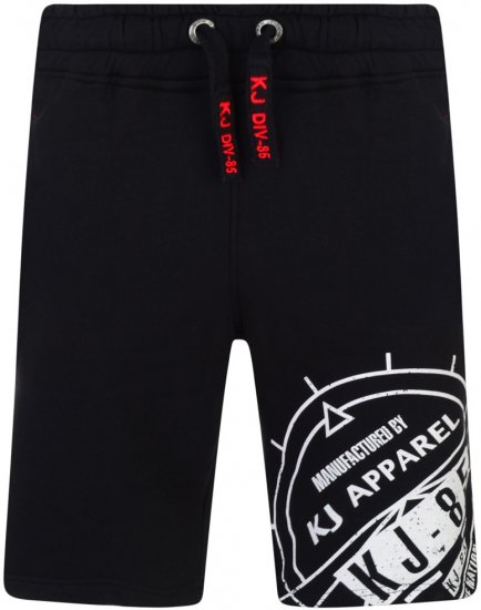 Kam Jeans 302 Fashion Sweat Shorts Black - Jogginghosen für Herren in großen Größen - Jogginghosen für Herren in großen Größen