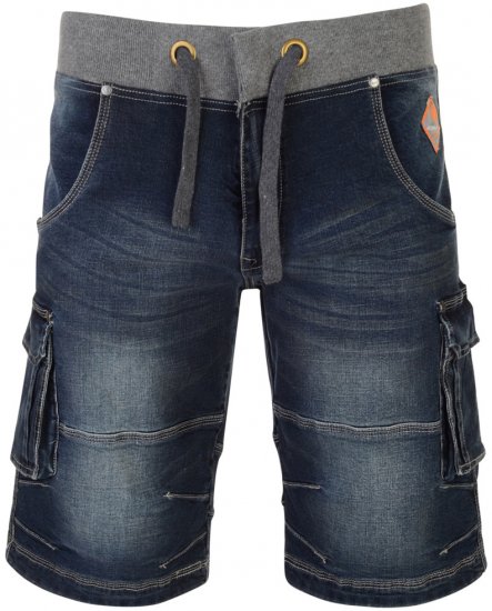 Kam Jeans Dito Denim Shorts Dark Used - Herrenshorts - Herrenshorts in großen Größen