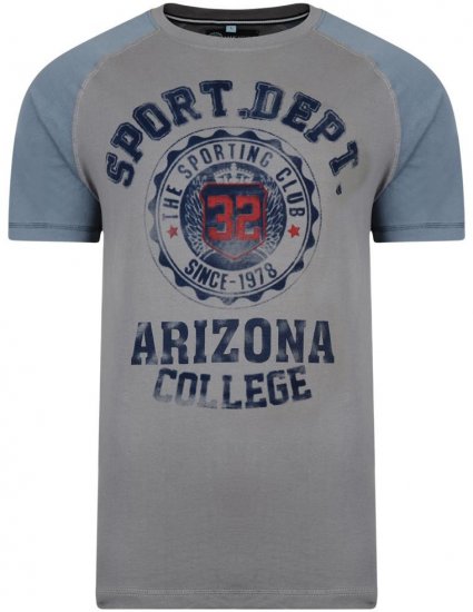 Kam Jeans Arizona College Tee - Herren-T-Shirts in großen Größen - Herren-T-Shirts in großen Größen