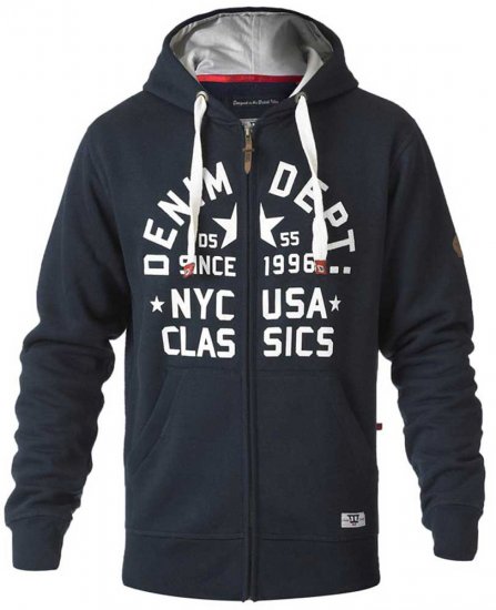 D555 Upton Hoodie Navy - Herren-sweater und -hoodies - Herren-Sweater und -Hoodies in großen Größen