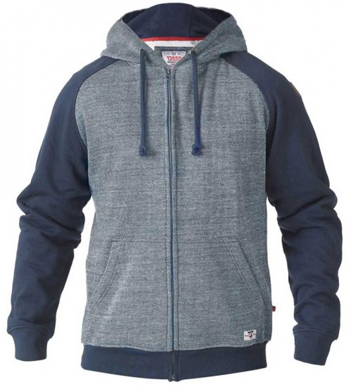 D555 Cristiano Hoodie Blue/Navy - Herren-sweater und -hoodies - Herren-Sweater und -Hoodies in großen Größen