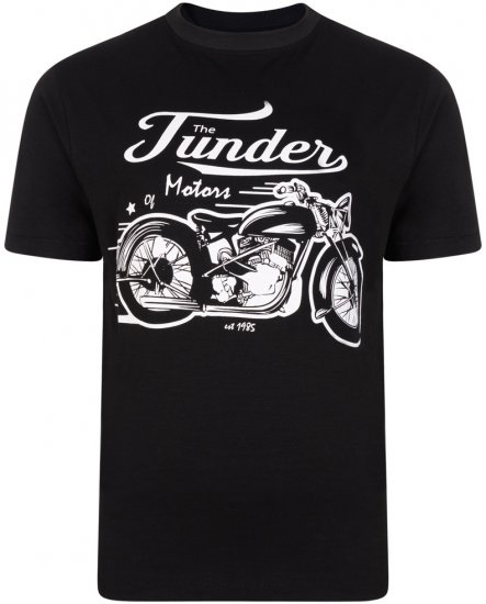 Kam Jeans 5104 Thunder Motors T-shirt Black - Herren-T-shirts - Herren-T-Shirts in großen Größen