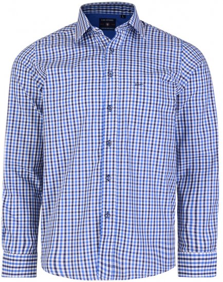 Kam Jeans 6140 Long Sleeve Shirt Navy - Herrenhemden - Herrenhemden in großen Größen