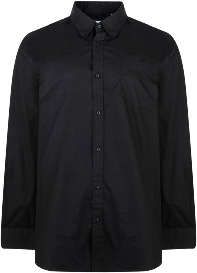 Motley Denim Shirt Long Sleeve Black - Herrenhemden in großen Größen - Herrenhemden in großen Größen