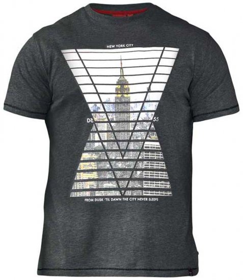 D555 Rox T-shirt Charcoal - Herren-T-shirts - Herren-T-Shirts in großen Größen