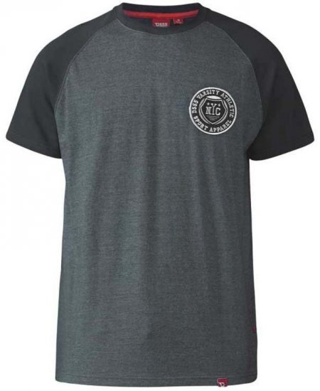D555 Spencer T-shirt Charcoal - Herren-T-shirts - Herren-T-Shirts in großen Größen