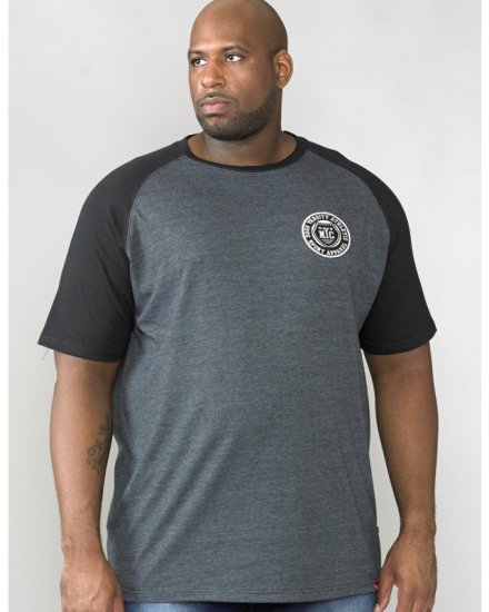 D555 Spencer T-shirt Charcoal - Herren-T-shirts - Herren-T-Shirts in großen Größen