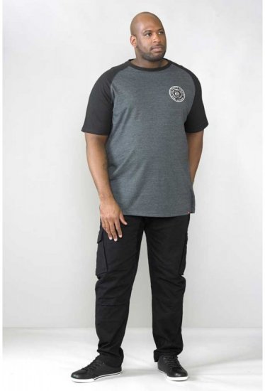 D555 Spencer T-shirt Charcoal - Herren-T-shirts - Herren-T-Shirts in großen Größen