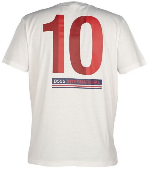 D555 Leon T-shirt White - Herren-T-shirts - Herren-T-Shirts in großen Größen