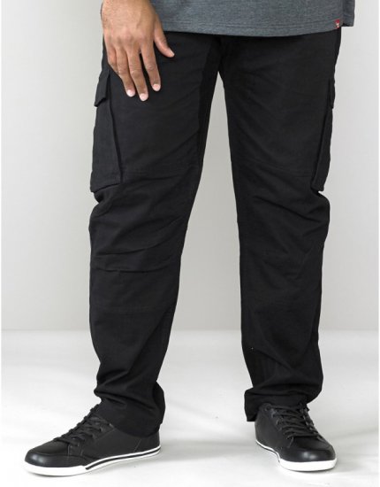 D555 Nelson Stretch Tapered Cargo Pants Black - Herren-jeans & -hosen - Herren-Jeans & -Hosen in großen Größen