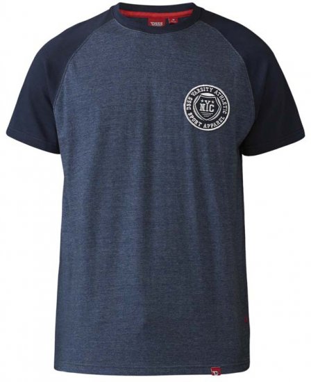 D555 Spencer T-shirt Navy - Herren-T-Shirts in großen Größen - Herren-T-Shirts in großen Größen