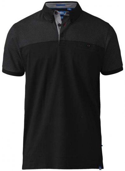 D555 Jauram Polo Black - Polo-shirts für herren - Polo-Shirts für Herren in großen Größen