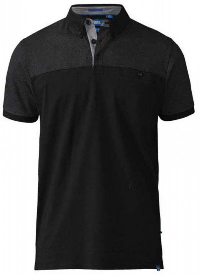 D555 Jauram Polo Black - Polo-shirts für herren - Polo-Shirts für Herren in großen Größen