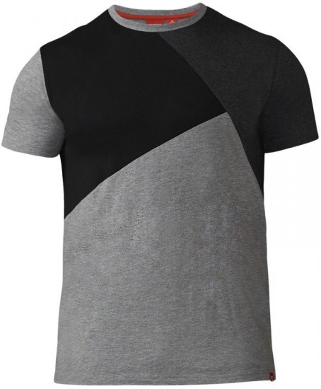 D555 Authentic T-shirt Grey - Herren-T-shirts - Herren-T-Shirts in großen Größen