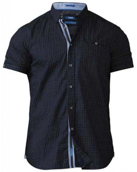 D555 Republic Short Sleeve Shirt Navy - Herrenhemden - Herrenhemden in großen Größen