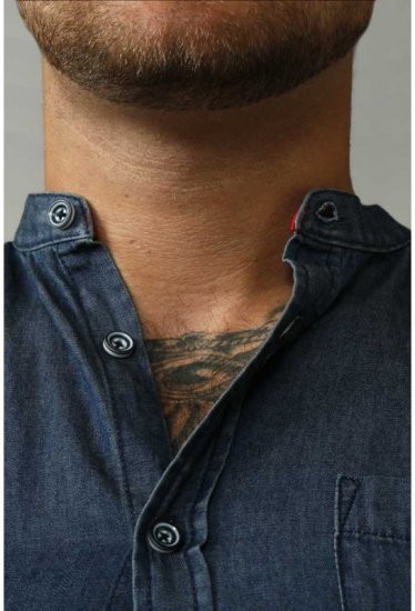 D555 Astra Short Sleeve Denim Shirt - Herrenhemden - Herrenhemden in großen Größen