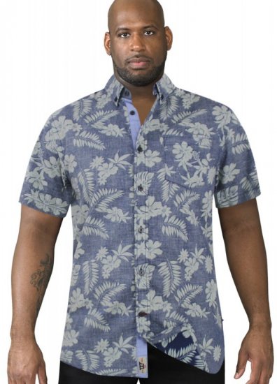 D555 Oswald Short Sleeve Hawaii Shirt - Herrenhemden - Herrenhemden in großen Größen