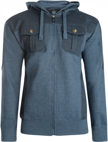 Kam Jeans 700 Contrast Print Hoody Denim - Herren-sweater und -hoodies - Herren-Sweater und -Hoodies in großen Größen