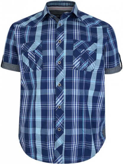 Kam Jeans 6148 Short Sleeve Shirt Navy - Herrenhemden - Herrenhemden in großen Größen