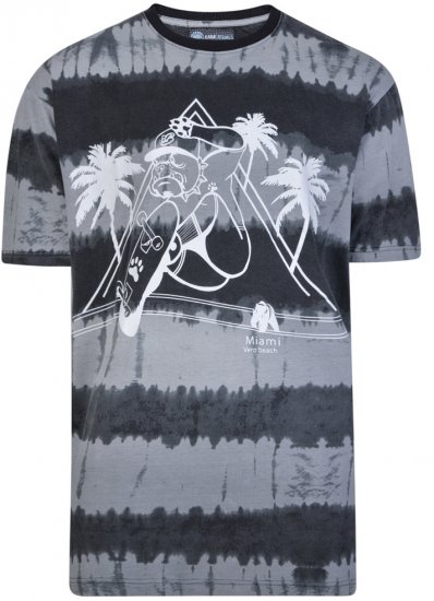 Kam Jeans 5206 Venice Beach T-shirt Black - Herren-T-Shirts in großen Größen - Herren-T-Shirts in großen Größen