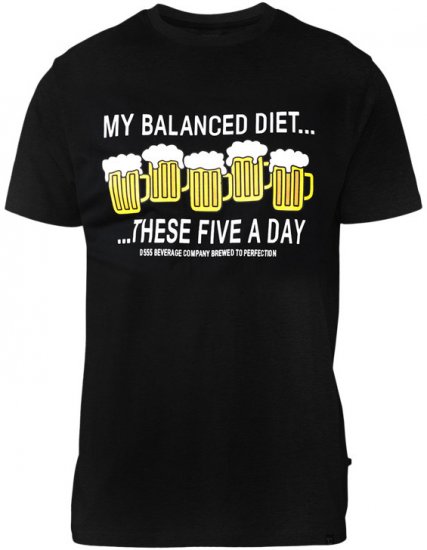 D555 Madison T-shirt Black - Herren-T-shirts - Herren-T-Shirts in großen Größen