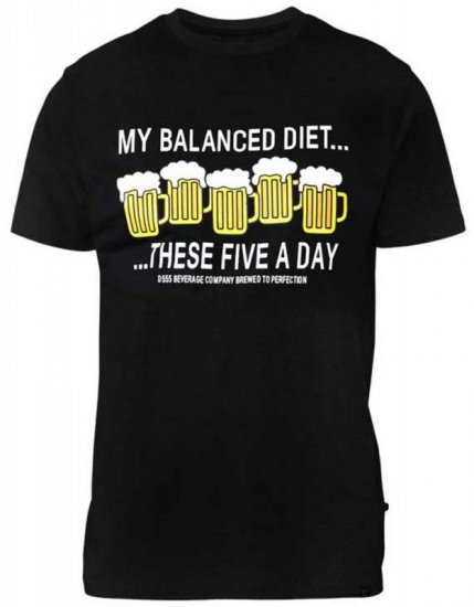 D555 Madison T-shirt Black - Herren-T-shirts - Herren-T-Shirts in großen Größen