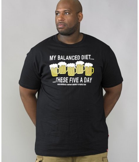 D555 Madison T-shirt Black - Herren-T-shirts - Herren-T-Shirts in großen Größen