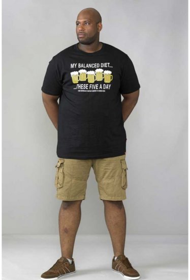 D555 Madison T-shirt Black - Herren-T-shirts - Herren-T-Shirts in großen Größen