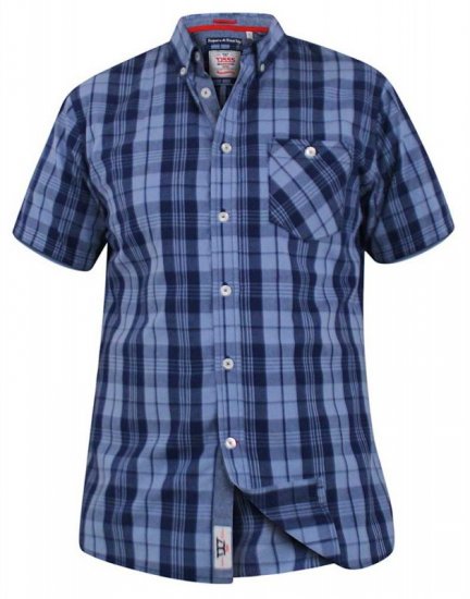 D555 Genoa Short Sleeve Shirt & T-shirt Combo - Herrenhemden - Herrenhemden in großen Größen