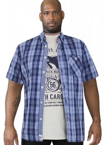 D555 Genoa Short Sleeve Shirt & T-shirt Combo - Herrenhemden - Herrenhemden in großen Größen
