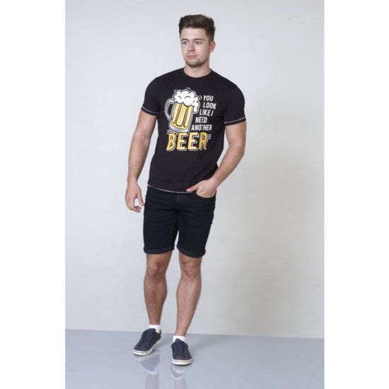 D555 Murray T-shirt Black - Herren-T-shirts - Herren-T-Shirts in großen Größen