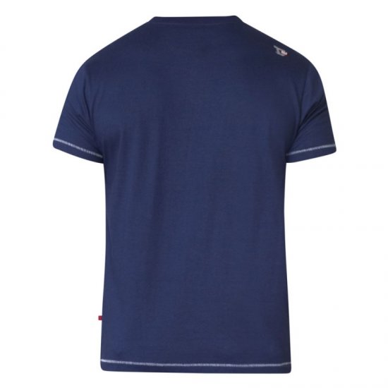 D555 Murray T-shirt Navy - Herren-T-shirts - Herren-T-Shirts in großen Größen