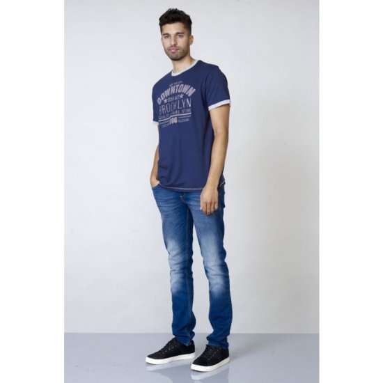 D555 Hatter T-shirt Navy - Herren-T-shirts - Herren-T-Shirts in großen Größen
