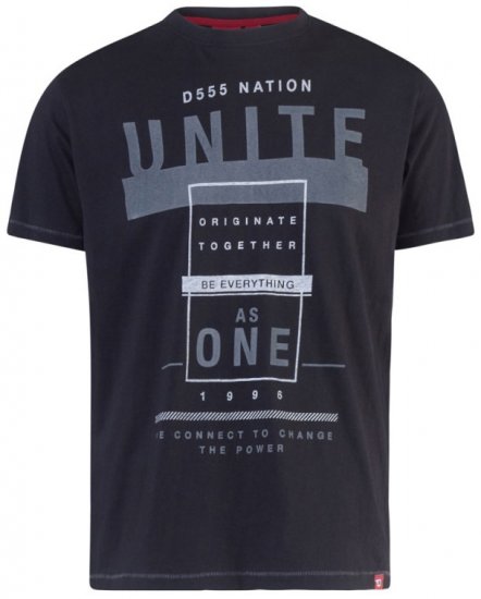 D555 Phillip T-shirt Black - Herren-T-shirts - Herren-T-Shirts in großen Größen