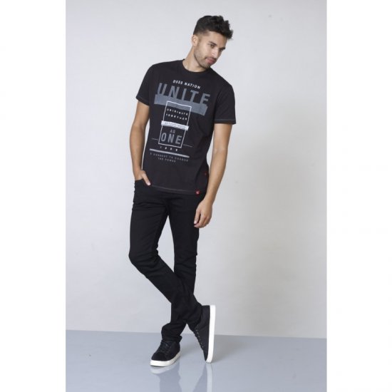 D555 Phillip T-shirt Black - Herren-T-shirts - Herren-T-Shirts in großen Größen