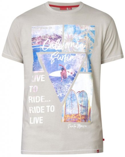 D555 Gordon T-shirt Pale Khaki - Herren-T-shirts - Herren-T-Shirts in großen Größen