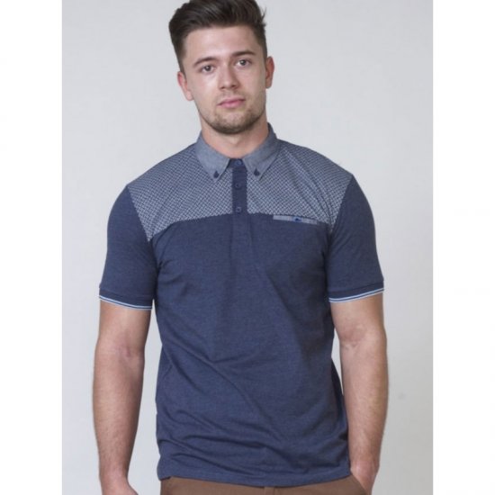 D555 Brent Polo Denim Blue - Polo-shirts für herren - Polo-Shirts für Herren in großen Größen